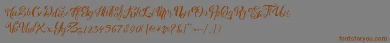 nalicha Font – Brown Fonts on Gray Background