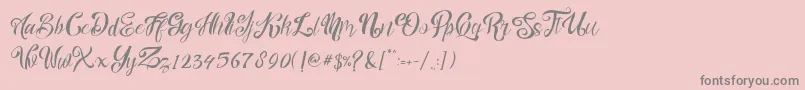 nalicha Font – Gray Fonts on Pink Background