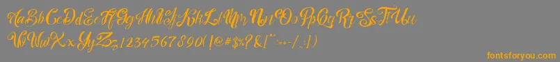 nalicha Font – Orange Fonts on Gray Background