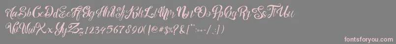 nalicha Font – Pink Fonts on Gray Background