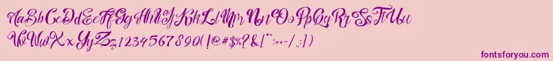 nalicha Font – Purple Fonts on Pink Background
