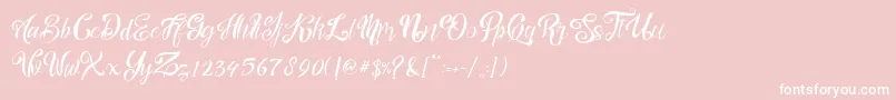 nalicha Font – White Fonts on Pink Background