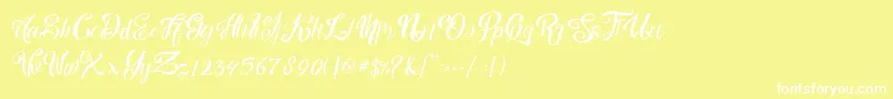 nalicha Font – White Fonts on Yellow Background