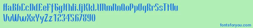 Nallo Font – Blue Fonts on Green Background