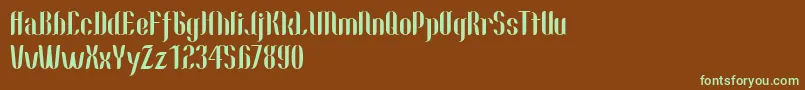 Nallo Font – Green Fonts on Brown Background