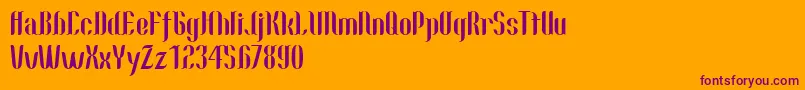 Nallo Font – Purple Fonts on Orange Background