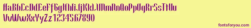 Nallo Font – Purple Fonts on Yellow Background