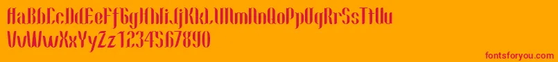 More about Nallo Font Nallo Font – Red Fonts on Orange Background