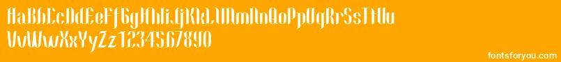 Nallo Font – White Fonts on Orange Background