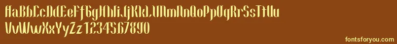 Nallo Font – Yellow Fonts on Brown Background