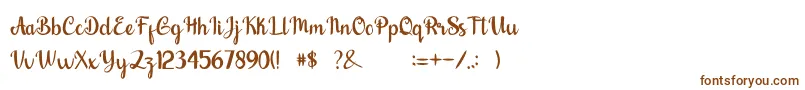 nalytha-fontti – ruskeat fontit valkoisella taustalla