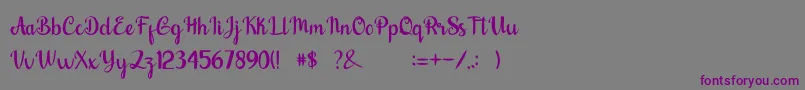 Шрифт nalytha – фиолетовые шрифты на сером фоне