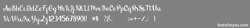 フォントnalytha – 灰色の背景に白い文字