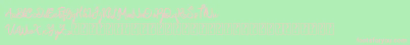 Namasia  Personal Use Font – Pink Fonts on Green Background