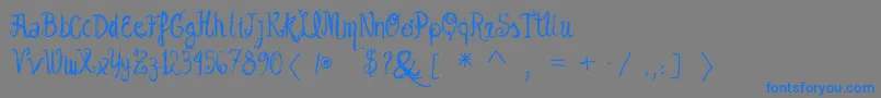 Vtksgarotabonita Font – Blue Fonts on Gray Background