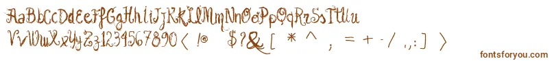 Шрифт Vtksgarotabonita – коричневые шрифты на белом фоне
