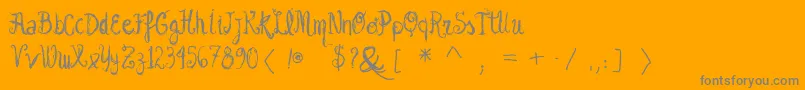 Weitere Informationen zur Vtksgarotabonita-Schriftart Vtksgarotabonita-Schriftart – Graue Schriften auf orangefarbenem Hintergrund