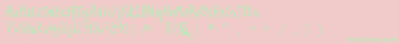 Vtksgarotabonita Font – Green Fonts on Pink Background