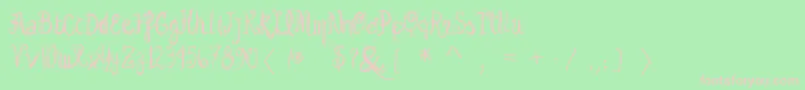 Vtksgarotabonita Font – Pink Fonts on Green Background