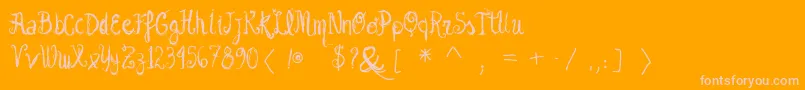 Vtksgarotabonita Font – Pink Fonts on Orange Background