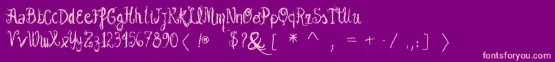 Vtksgarotabonita Font – Pink Fonts on Purple Background