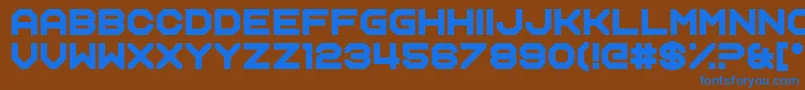 Name Smile Font – Blue Fonts on Brown Background