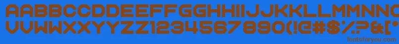 Name Smile Font – Brown Fonts on Blue Background