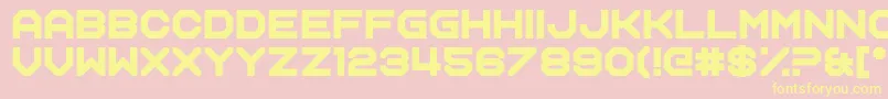 Name Smile Font – Yellow Fonts on Pink Background