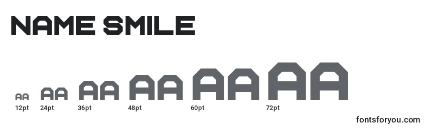 Name Smile Font Sizes
