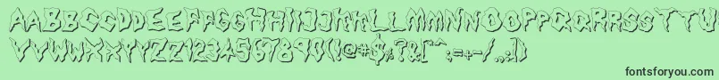 Nameless Harbor Font – Black Fonts on Green Background