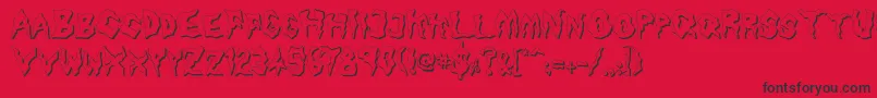 Nameless Harbor Font – Black Fonts on Red Background