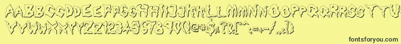Nameless Harbor Font – Black Fonts on Yellow Background
