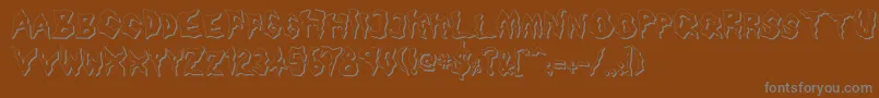 Nameless Harbor-fontti – harmaat kirjasimet ruskealla taustalla