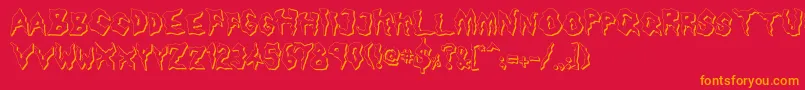 Nameless Harbor Font – Orange Fonts on Red Background