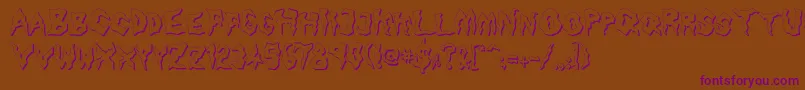Nameless Harbor Font – Purple Fonts on Brown Background
