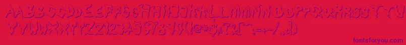 Nameless Harbor Font – Purple Fonts on Red Background