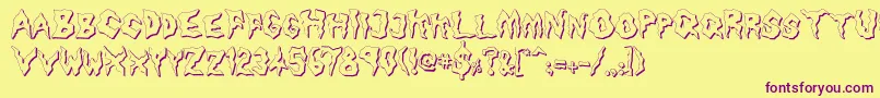 Nameless Harbor Font – Purple Fonts on Yellow Background