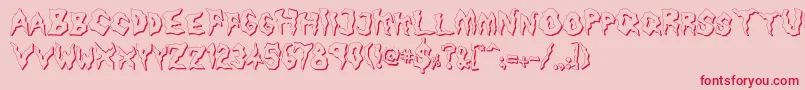 Nameless Harbor Font – Red Fonts on Pink Background