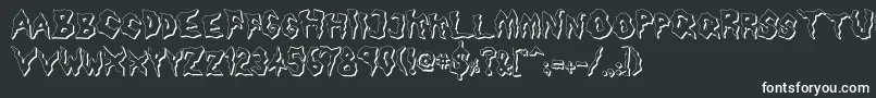 Nameless Harbor Font – White Fonts on Black Background