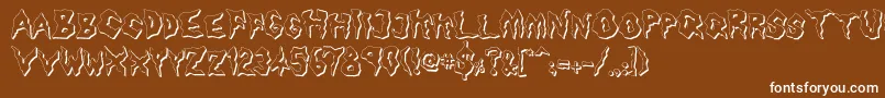 Nameless Harbor Font – White Fonts on Brown Background