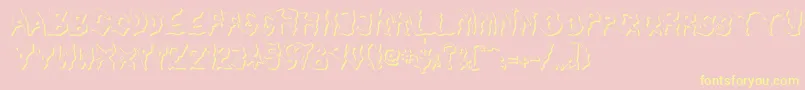 Nameless Harbor Font – Yellow Fonts on Pink Background