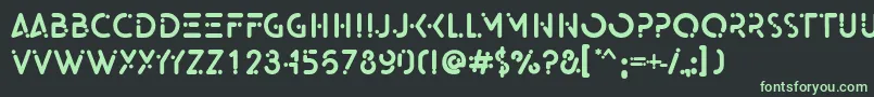Шрифт namex – зелёные шрифты на чёрном фоне