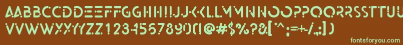 Шрифт namex – зелёные шрифты на коричневом фоне