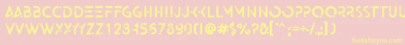 namex Font – Yellow Fonts on Pink Background