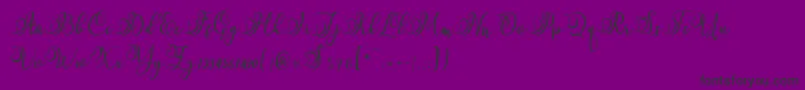 フォントNamilla – 紫の背景に黒い文字