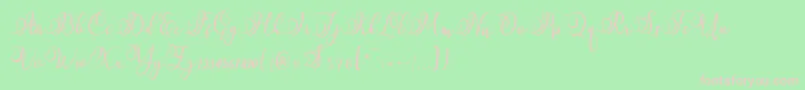 Namilla Font – Pink Fonts on Green Background