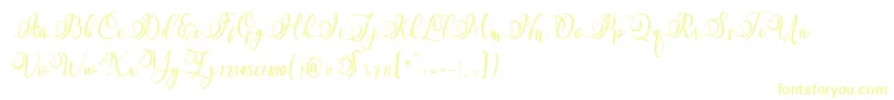 Namilla Font – Yellow Fonts on White Background