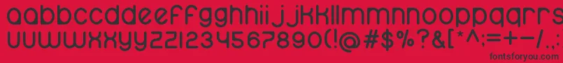 フォントnamo – 赤い背景に黒い文字