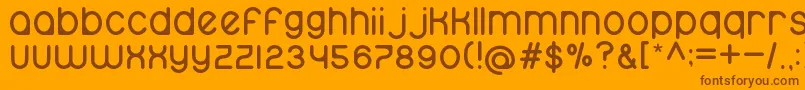 namo Font – Brown Fonts on Orange Background