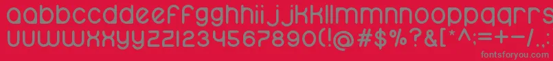 フォントnamo – 赤い背景に灰色の文字